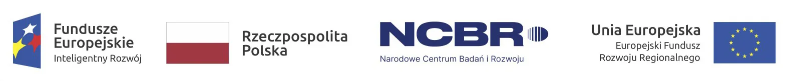 Fundusze Europejskie – Inteligentny Rozwój, Rzeczpospolita Polska, NCBR, Unia Europejska – Europejski Fundusz Rozwoju Regionalnego